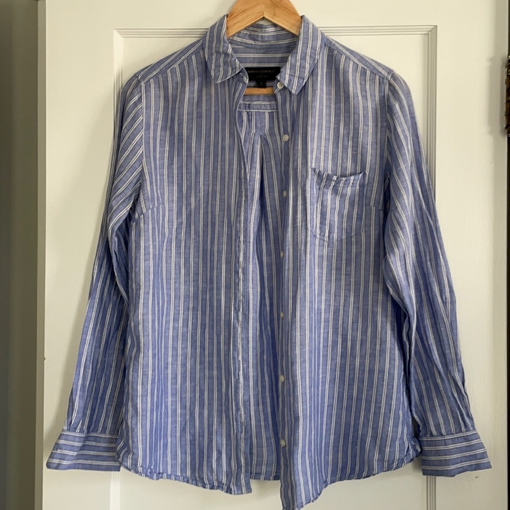 Banana Republic striped button down